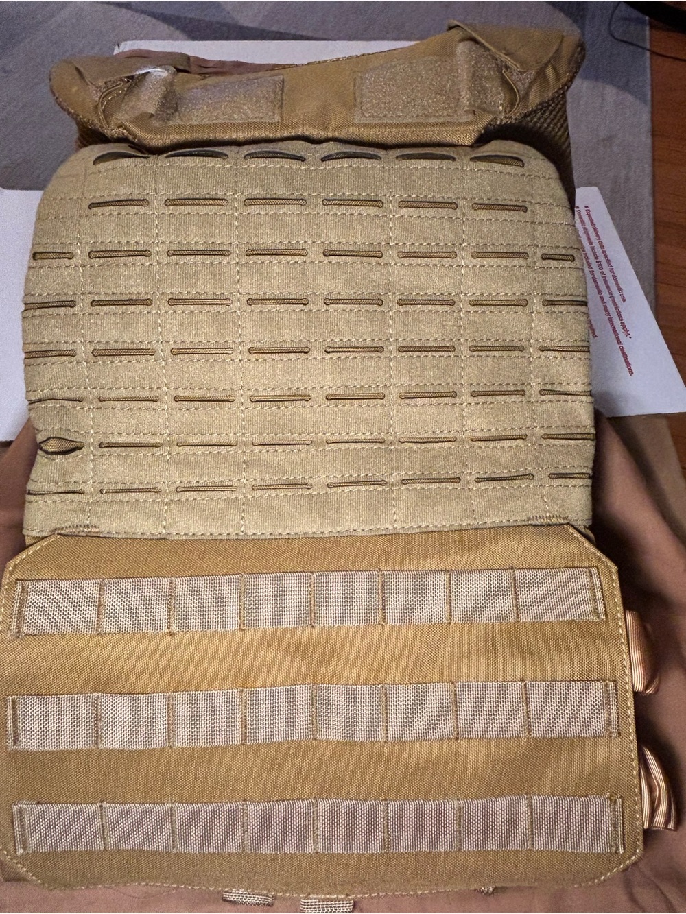EVERYMATE Tactical MOLLE Plate Carrier Vest - Coyote Tan - Picture 3 of 5
